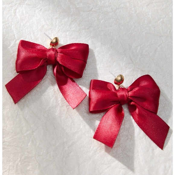 ARULA Jewelry - NEW Arula / Altar’d State Red Bow Earrings  NWT